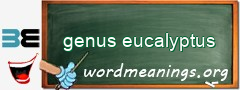 WordMeaning blackboard for genus eucalyptus